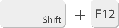 shift+f12