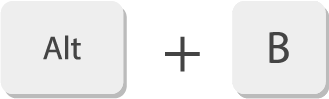 alt+b