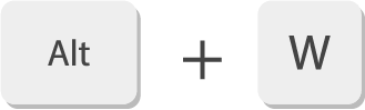 alt+w